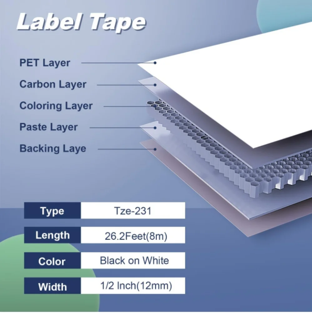 Brother TZe-231 Label Tape Cassette 4-Pack